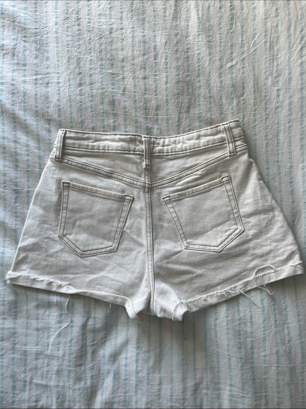 White Wild fable White High-Rise Denim wide leg Shorts - Picture 8 of 11